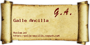 Galle Ancilla névjegykártya